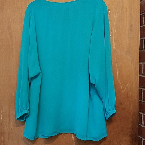 Bob Macke Teal Blouse - Picture 4 of 4